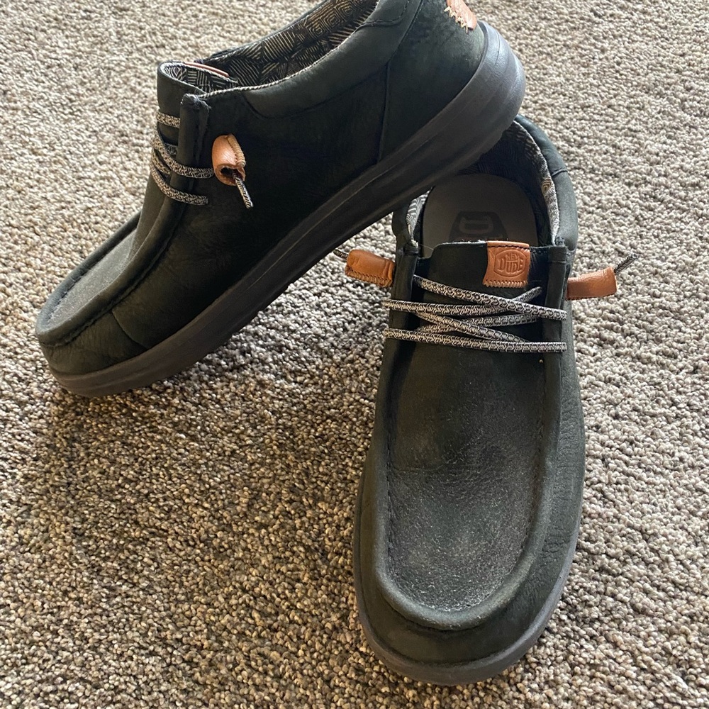 Hey Dude Black Slip-On Loafers with Durable Sole